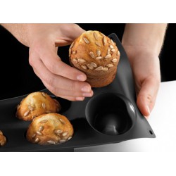 Moule à  muffins en silicone - 6 gâteaux - Noir - LEKUE - Moules - 589572D