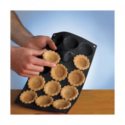 Moule à  tartelettes en silicone - 15 cavités - Noir - LEKUE - Moules - DE-589515