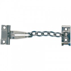 Entrebailleur à  chaîne nickelé pour porte - 175 mm - SOCONA - Entrebailleur fenêtre et porte - BR-006335