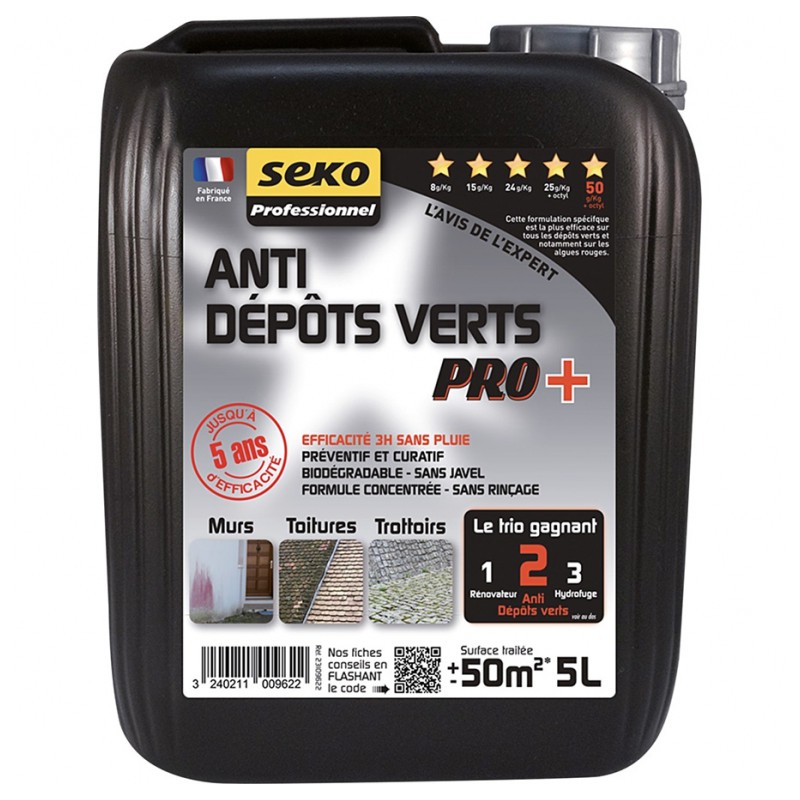 Anti dépôts verts Pro + concentré - A diluer - 5 L - SEKO - Accueil - DO-96380