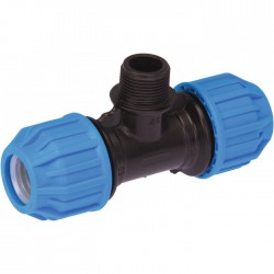 Té de dérivation mâle - ⌀25 mm - CAP VERT -  - BR-021477