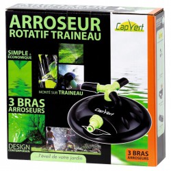 Arroseur rotatif sur traineau - 3 bras - CAP VERT - Arroseurs et aspergeurs - BR-098820