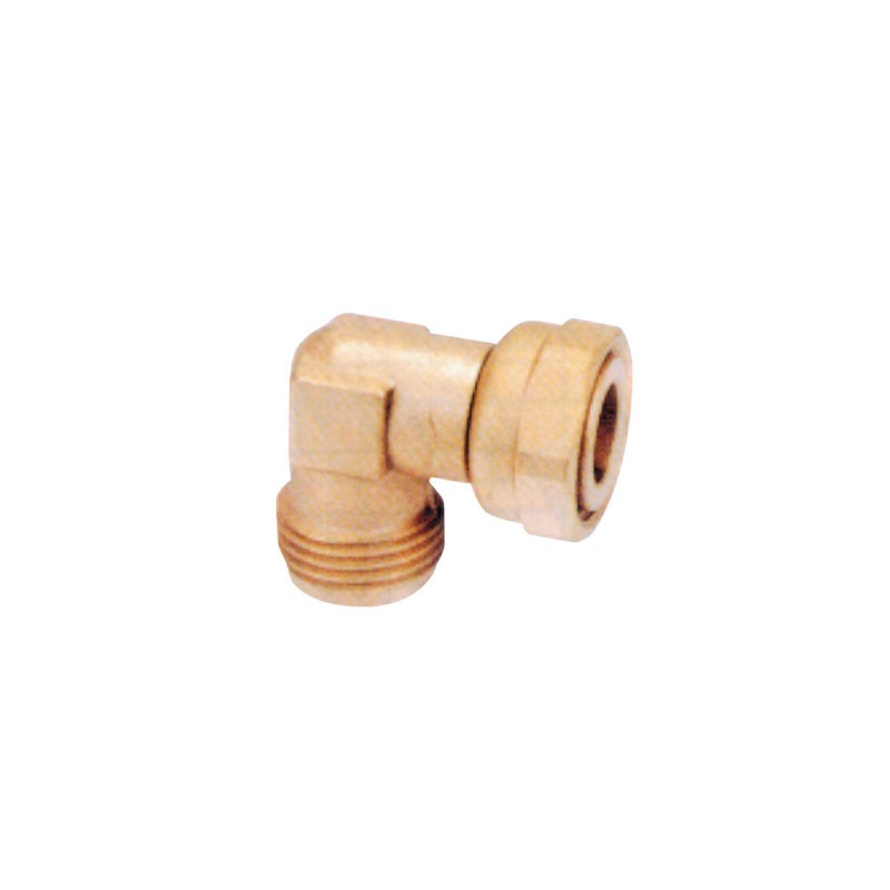 Coude laiton 90° pour raccord flexible gaz - 15 x 21 - EUROGAZ - Vannes et raccords Gaz - BR-047856