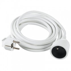 Rallonge câble souple blanc 5 M - 3 x 1.5 mm - DHOME - Rallonges électriques - BR-243027