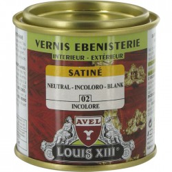 Vernis ébénisterie - Satiné - Incolore - 125 ml - AVEL - Lasures et Vernis - BR-758973