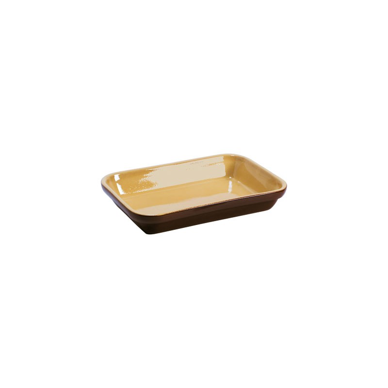 Plat rectangulaire en grès couleur Brun - 1.8 L - Accueil - BR-604489 Plat rectangulaire en grès couleur Brun - 1.8 L - Accueil - BR-604489