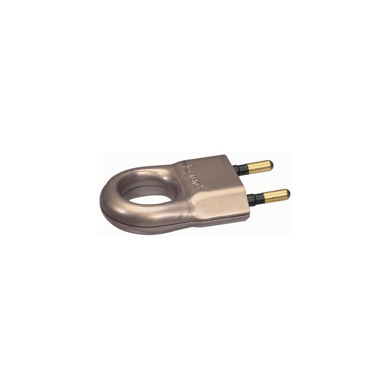 Fiche mâle plastique - 2 P - 6 A - Bronze - LEGRAND - Prises / Fiches / Adaptateurs - BR-100847