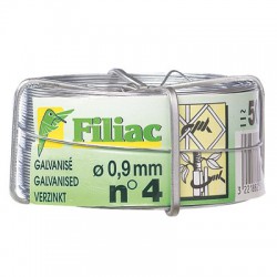 Bobine de fil de fer galvanisé N°4 - ⌀0.9 mm - FILIAC - Fils d'attache grillage - BR-154539