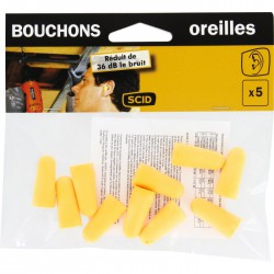 Bouchons d'oreilles en mousse - 5 paires - SCID - Casques de protection et bouchon - BR-894717