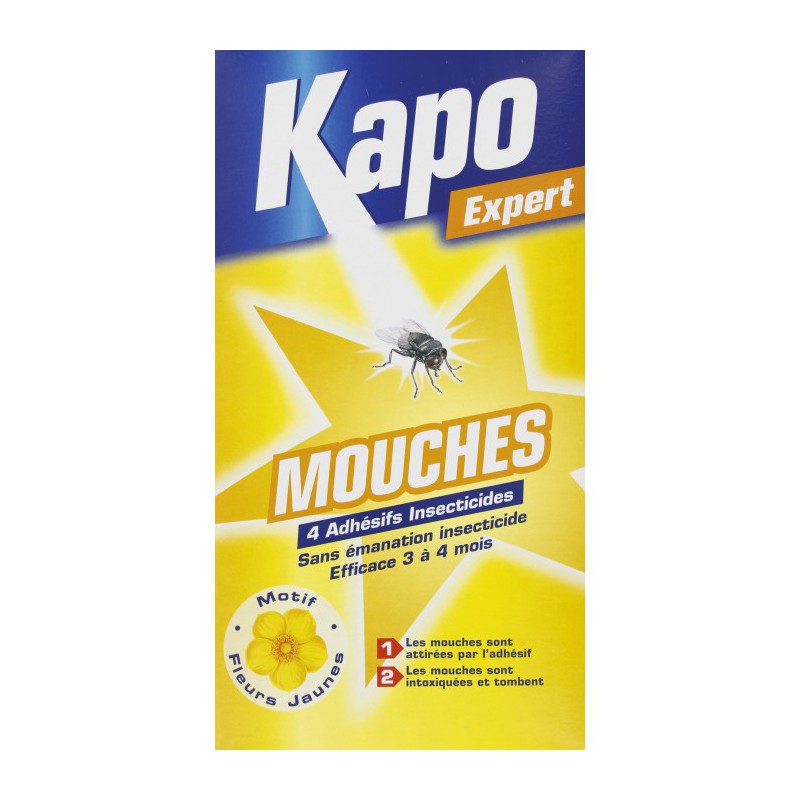 Adhésifs Anti-Mouches Décorés x4 - KAPO - Insectes volants - BR-112501