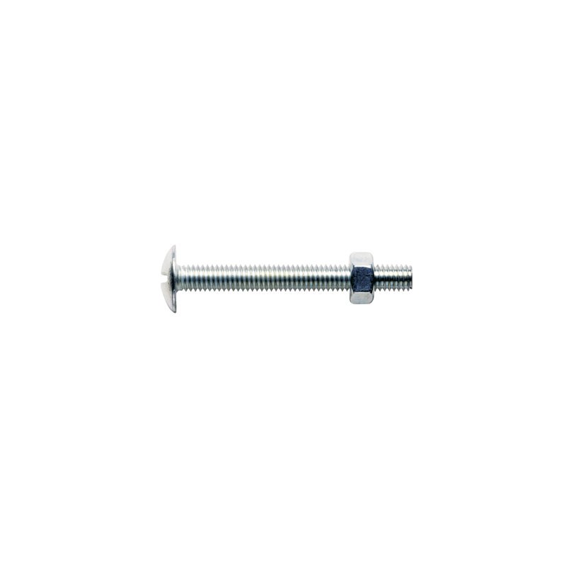 Boulon poëlier tête ronde large fendue en croix - ⌀ 8 x 30 mm - Boîte de 100 - GFD - Boulon Poêlier - BR-276561