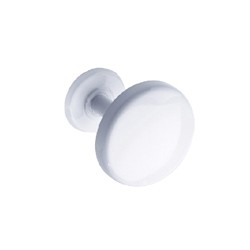 Patère 1 tête laqué blanc - ⌀ 65 mm - GODONNIER - Accessoires salle de bain - BR-305626