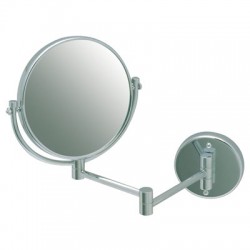 Miroir sur bras articulé - Laiton chromé - Accessoires salle de bain - BR-383297