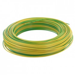 Câble d'installation H07V-U 2.5 mmÂ² - 100 M - Vert / Jaune - ELECTRALINE - Fils et câbles électriques - BR-373095