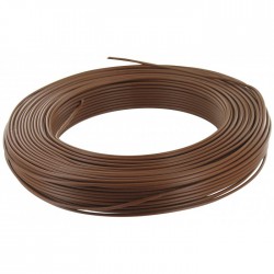 Câble d'installation H07V-U 2.5 mmÂ² - 100 M - Marron - ELECTRALINE - Fils et câbles électriques - BR-675687