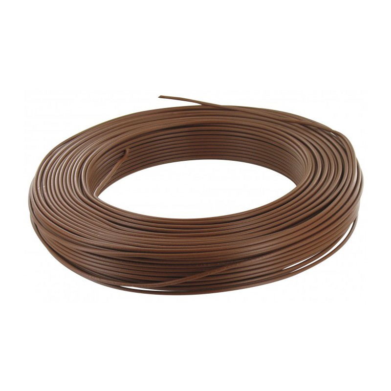 Câble d'installation H07V-U 2.5 mmÂ² - 100 M - Marron - ELECTRALINE - Fils et câbles électriques - BR-675687