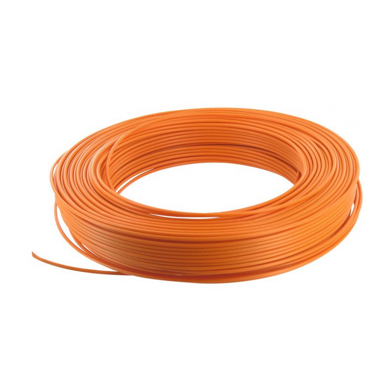 Câble d'installation H07V-U 1.5 mmÂ² - 100 M - Orange - ELECTRALINE - Fils et câbles électriques - BR-373052