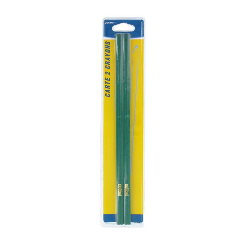 Carte 2 crayons de maçon verte - OUTIBAT - Accueil - BR-450130
