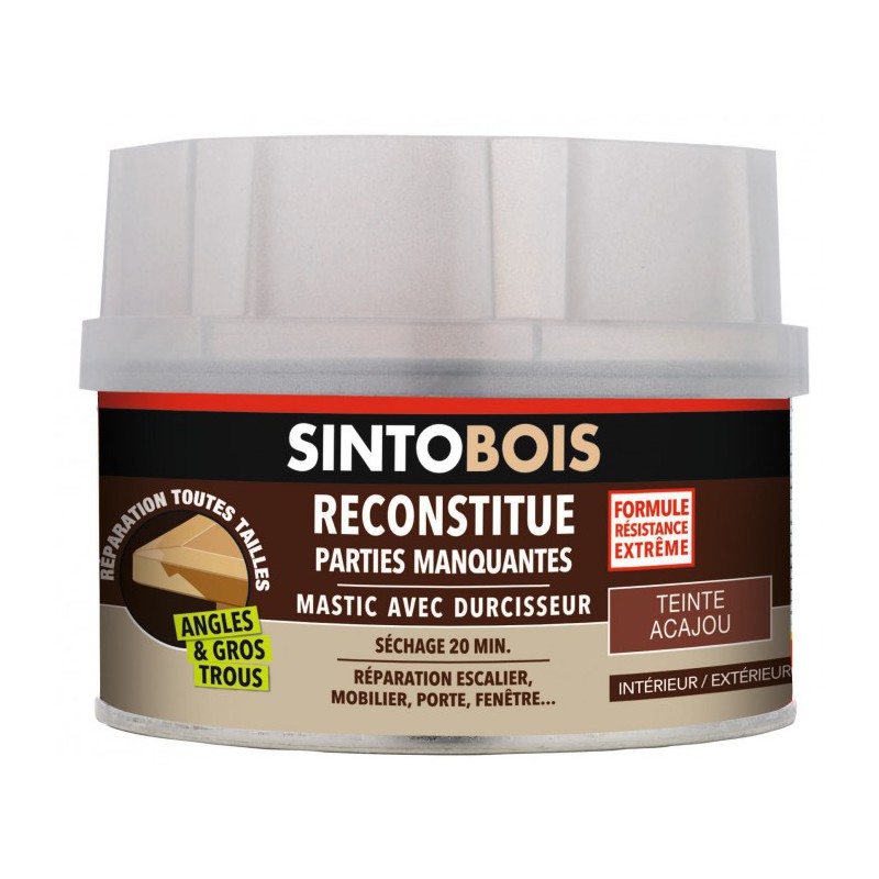 Mastic à  bois - Chêne - Boîte de 170 ml - SINTOBOIS - Réparation et rénovation du bois - BR-291351