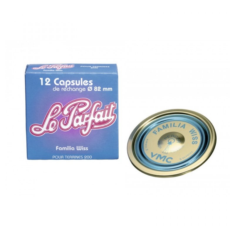 Capsule LE PARFAIT Familia Wiss - ⌀ 82 mm - Bleu - Boîte de 12 - Bocaux / Fermetures - BR-460576