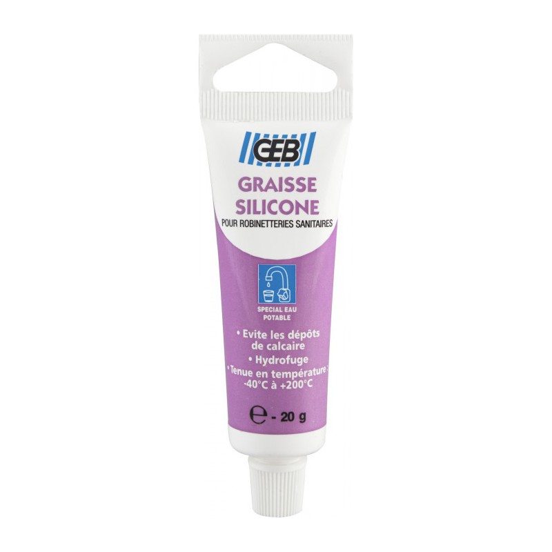 Graisse silicone - Lubrifiant robinetterie - Tube de 20 grs - GEB - Solvant / Graisse - BR-969102