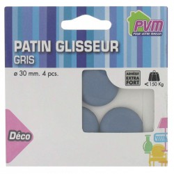 Patin glisseur rond - ⌀ 30 mm - PVM - Patin / Embout de chaise - BR-480584