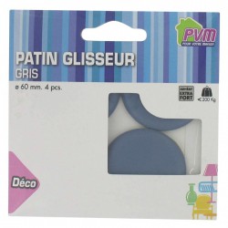 Patin glisseur rond - ⌀ 60 mm - PVM - Patin / Embout de chaise - BR-480587