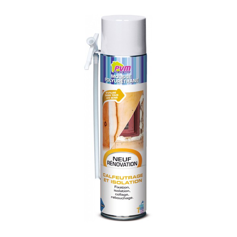 Mousse polyuréthane + gants - 750 ml - PVM - Solvant / Graisse - BR-822552