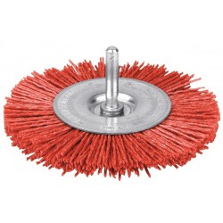 Brosse circulaire nylon abrasif sur tige - Rouge - 75 mm - SCID - Bande et patin abrasif - BR-894747