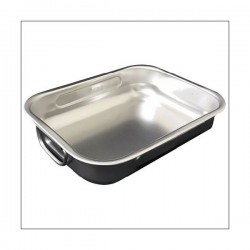 Plat à  four haut - 25 x 19 cm - inox - STEEL PAN - Accueil - DE-659326