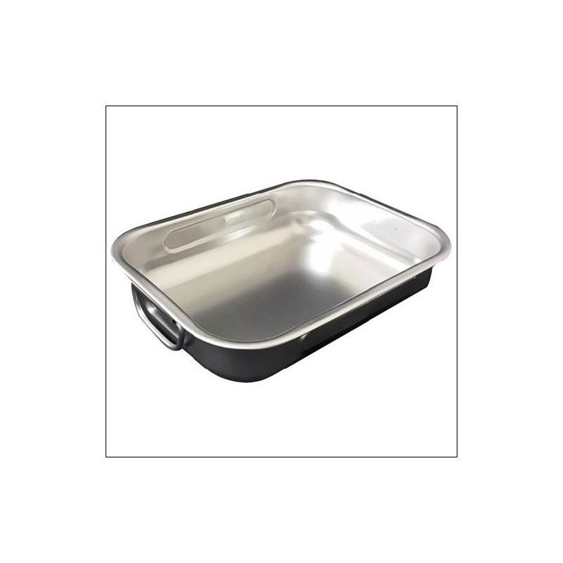 Plat à  four haut - 25 x 19 cm - inox - STEEL PAN - Accueil - DE-659326