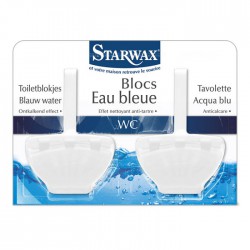 Blocs cuvettes wc eau bleue 2x40gr - STARWAX - Entretien des WC - BR-032499