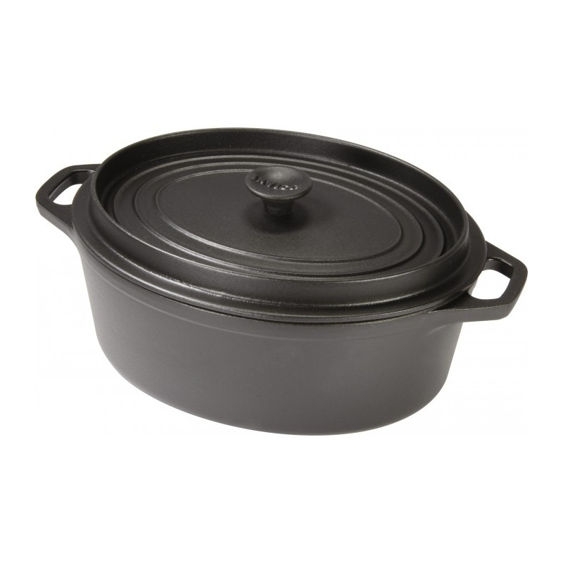 Daubière en fonte émaillée 33 cm noire Mijoteuse - INVICTA - Accueil - BR-035006 Daubière en fonte émaillée 33 cm noire Mijoteuse - INVICTA - Accueil - BR-035006