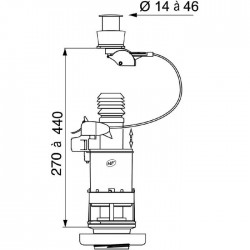 Mécanisme WC Wirquin Easy Flush - Wirquin Pro - Mécanisme de chasse - SI-101089