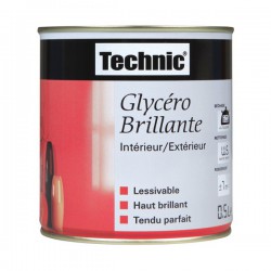 Laque glycéro brillante - 0.5 L - Rougebasque - TECHNIC - Peintures - DE-123828