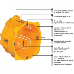 Boîte d'encastrement Batibox 1 poste - LEGRAND - Boites d'encastrement et dérivation - SI-139353