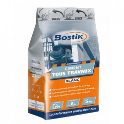 Ciment tous travaux - Blanc - 5 Kg - BOSTIK - Ciment et Plâtre - BR-700175