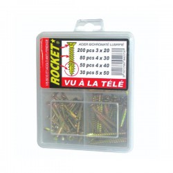 Coffret vis Rocket bois et agglo - Lot de 360 - VYNEX - Visserie - DE-186270