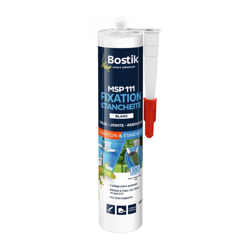 Fixation & étanchéité MS110 - cartouche 290ml - Blanc - BOSTIK - Mastic de fixation - BR-203511