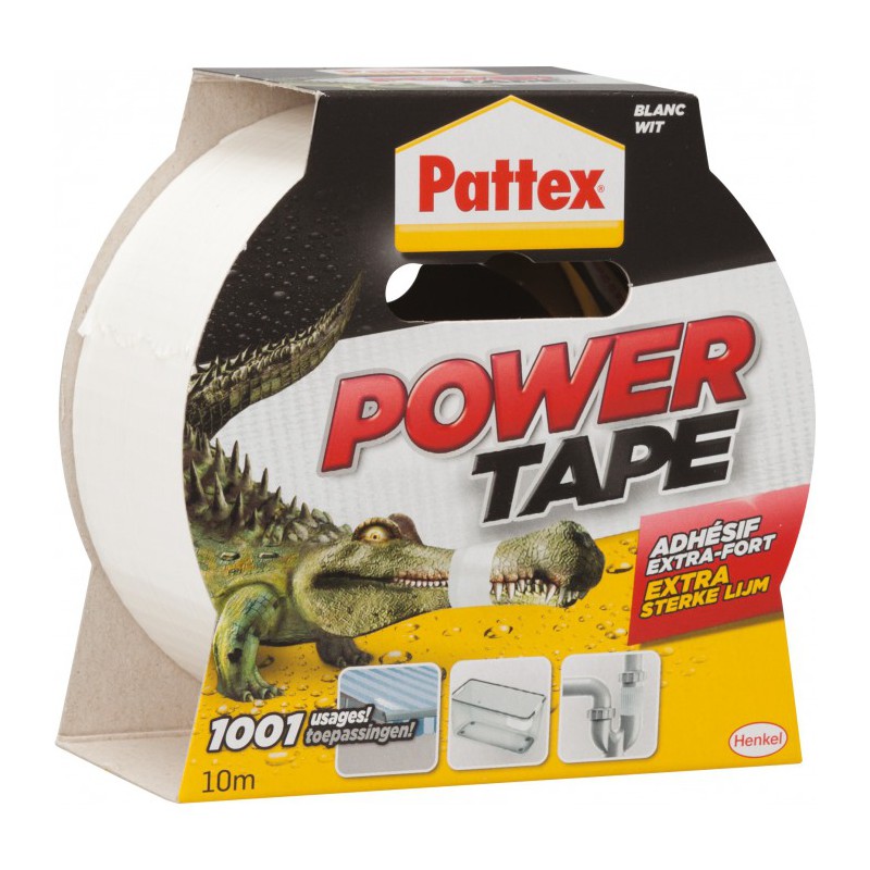 Adhésif super puissant Power tape Power Tape - Blanc - Longueur 10 m - Ruban adhésif fixateur - BR-215805