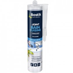 Mastic pour joint Bain / Cuisine - 310 ml - Translucide - BOSTIK - Mastic sanitaire - BR-125128