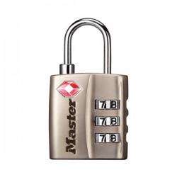 Cadenas à  3 chiffres - nickel - 30 mm - certifié TSA - MASTER LOCK - Cadenas - DE-284711