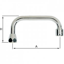 Bec standard par dessus chrome - 14 mm - Robinets / Mitigeurs - SI-286521