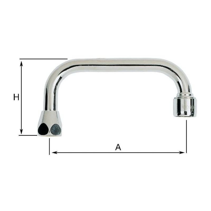 Bec standard par dessus chrome - 14 mm - Robinets / Mitigeurs - SI-286521