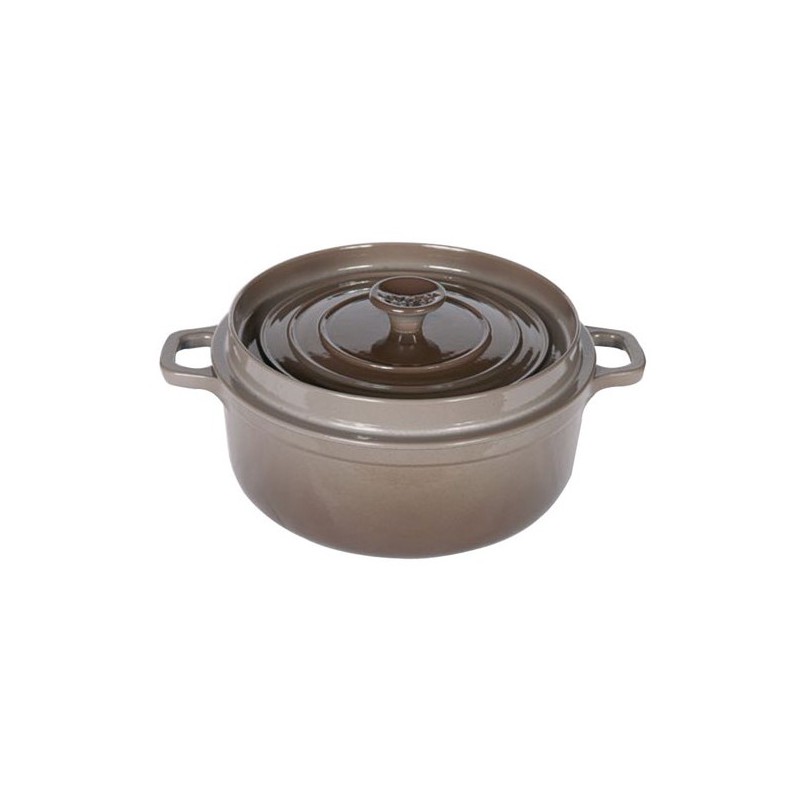Cocotte ronde en fonte - D: 28 cm - taupe de INVICTA - Accueil - DE-293340 Cocotte ronde en fonte - D: 28 cm - taupe de INVICTA - Accueil - DE-293340