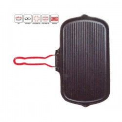 Gril viande rectangle en fonte - 37x22 cm - noir - INVICTA - Accueil - DE-714634