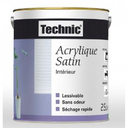 Peinture acrylique satinée - 0.5 L - Rose boudoir - TECHNIC - Peintures - DE-425454