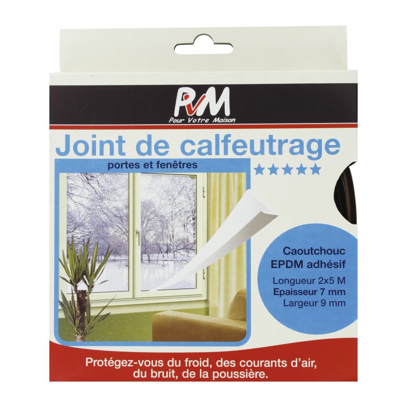 Joint de calfeutrage Profil V - Marron - 10 M - PVM - Étanchéité / Isolation - BR-622736