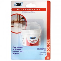 Pâte à  souder 2 en 1 - Brassage tendre - 150 Gr - GEB - Pour la soudure - DE-622316