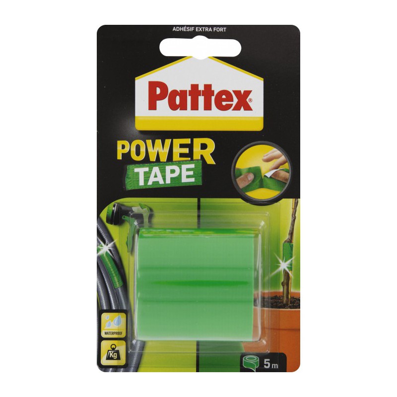 Adhésif super puissant Power tape Power Tape - Vert - Longueur 5 m - Ruban adhésif fixateur - BR-603920